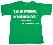 Roy Keane: fail to prepare ... tee shirt